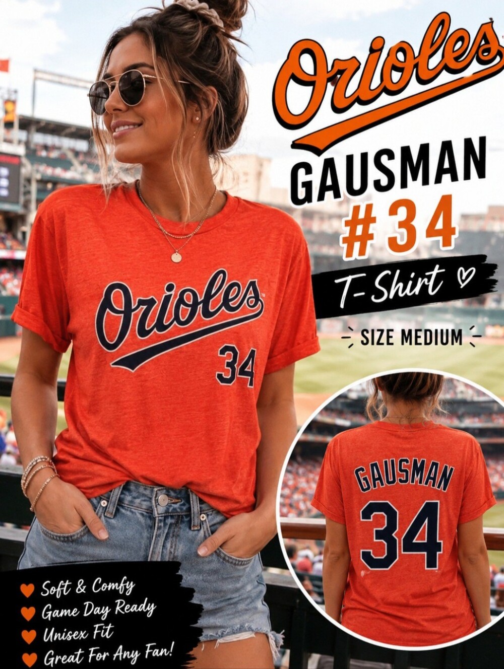 Baltimore Orioles Gausman #34 Graphic Tee